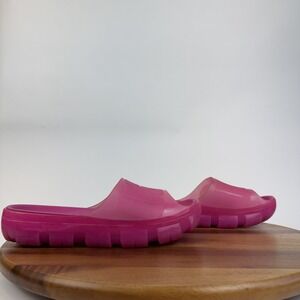 Womens Ugg Jella Pink Clear Platform‎ Lug Sole Slides Shoes Size 8 M